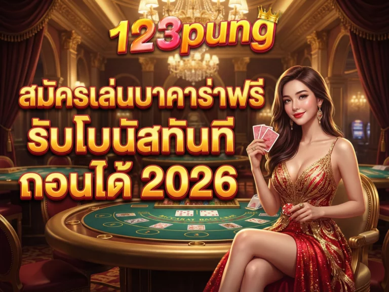 สมัครเล่นบาคาร่าฟรี 123pung รับโบนัสทันที ถอนได้ 2026