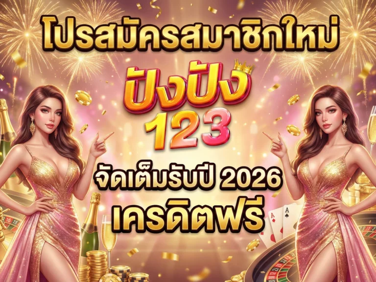 โปรสมัครสมาชิกใหม่ &nbsp;123pung จัดเต็มรับปี 2026 เครดิตฟรี